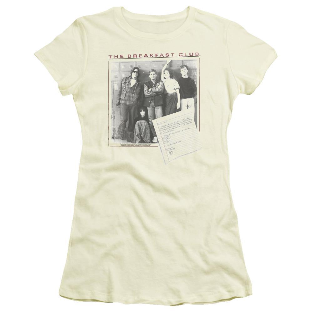 Breakfast Club Essay Junior Womens Sheer T-Shirt Cream